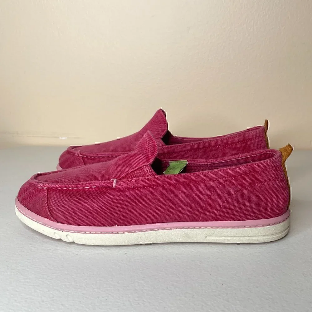 Timberland Earthkeepers Pink Canvas Slip-On Shoes 6